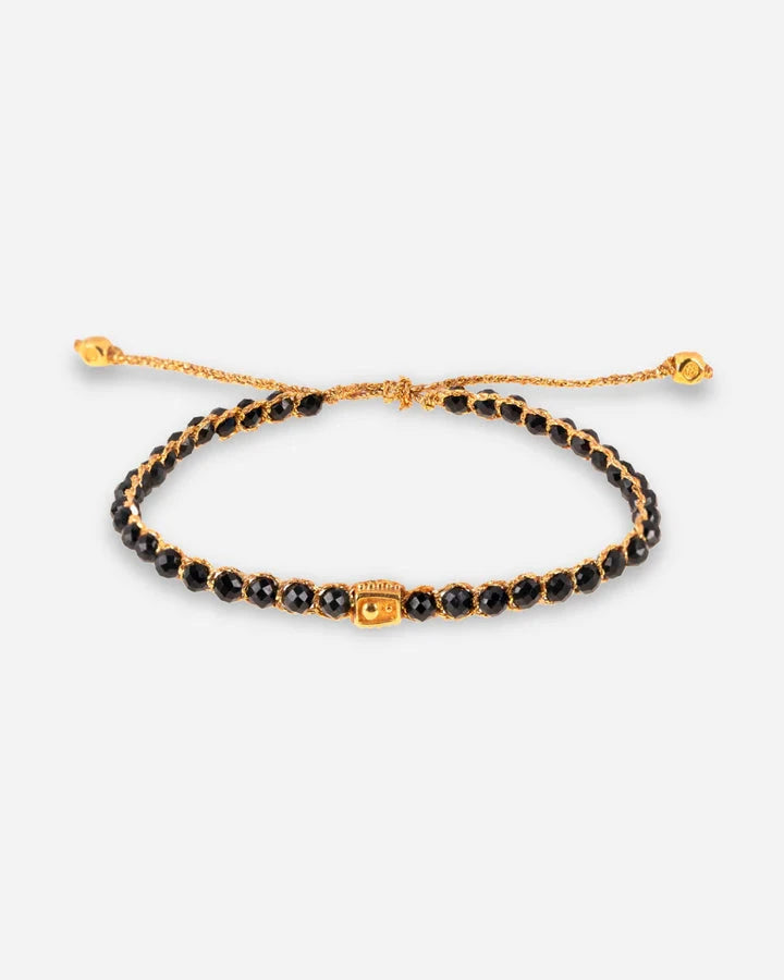 Black Spinel Crystal Gemstone Bracelet - August Birthstone (Copy) Nusands