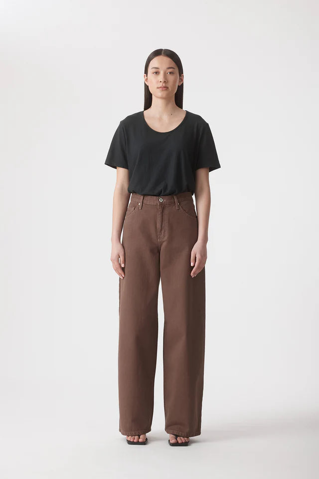 Claudia High Rise Relaxed 32" Jean - Cacao Outland Denim