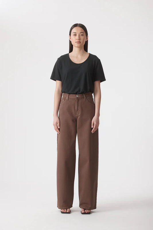 Claudia High Rise Relaxed 32" Jean - Cacao Outland Denim