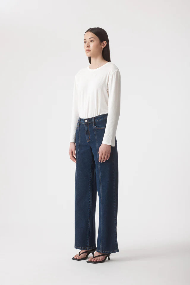 Mia Seamed Jean 32" - Tide Outland Denim