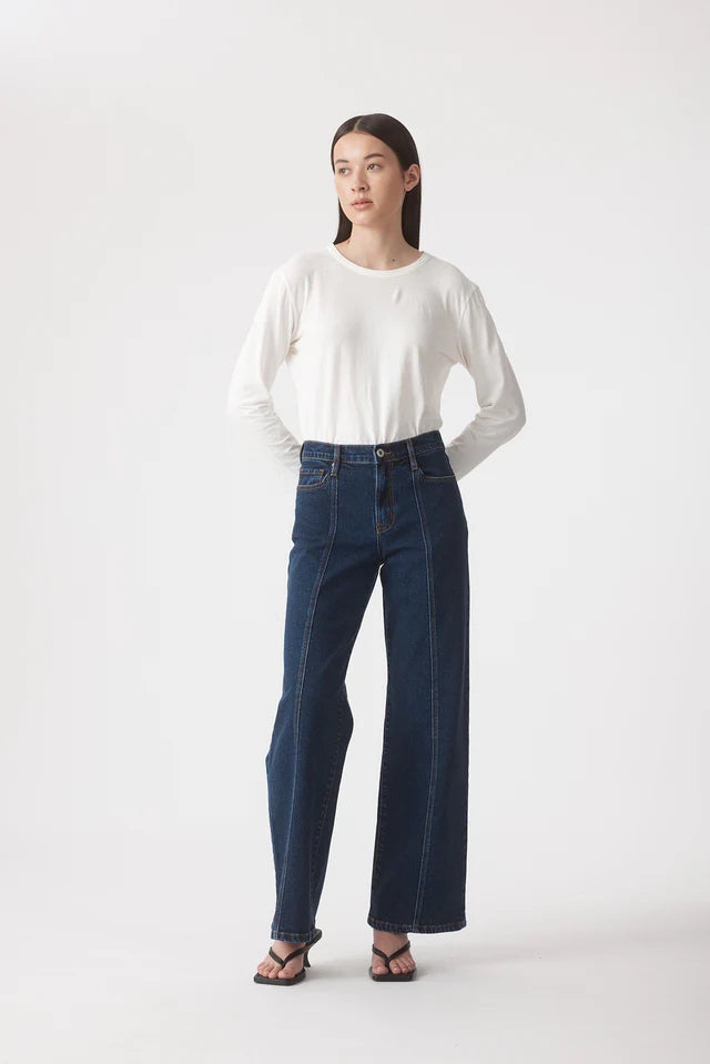 Mia Seamed Jean 32" - Tide Outland Denim