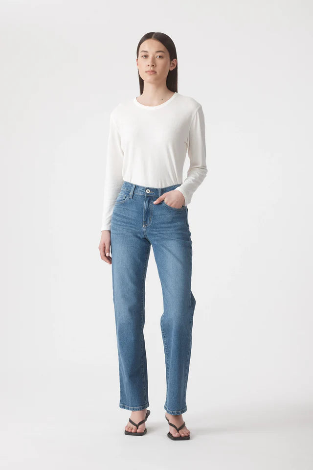 Isa Long Sleeve Top - Bone Outland Denim