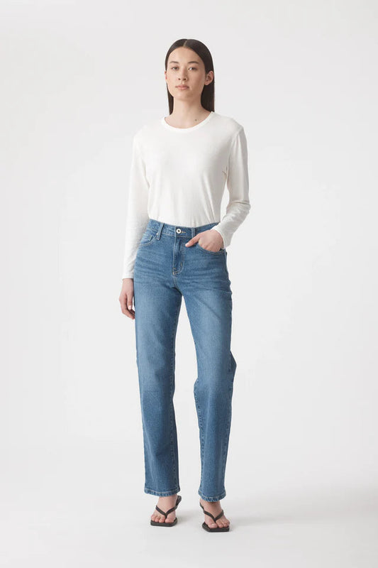 Isa Long Sleeve Top - Bone Outland Denim