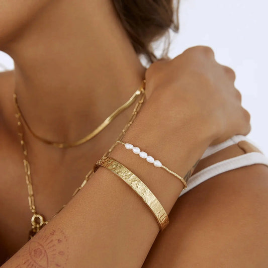 Olivia Gold Cuff Bracelet Arms of Eve