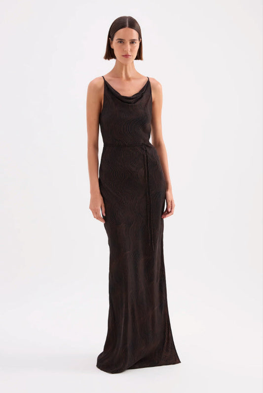 Onda Cupro Maxi Dress - Onda Nude Lucy