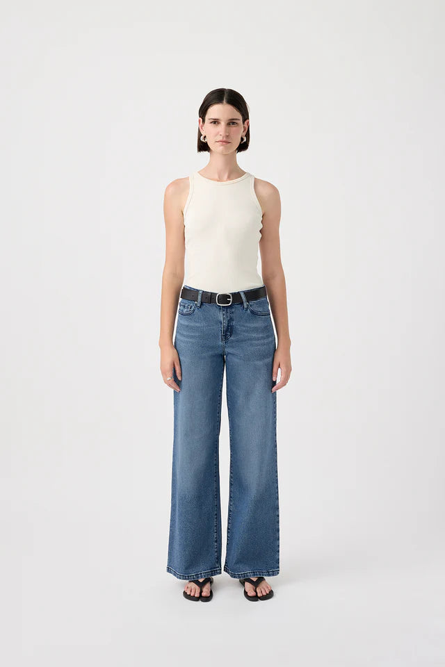 Outland Denim Mia Wide Leg Jean - Twilight at cloth in brick 01 