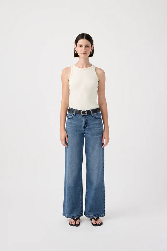 Outland Denim Mia Wide Leg Jean - Twilight at cloth in brick 01 