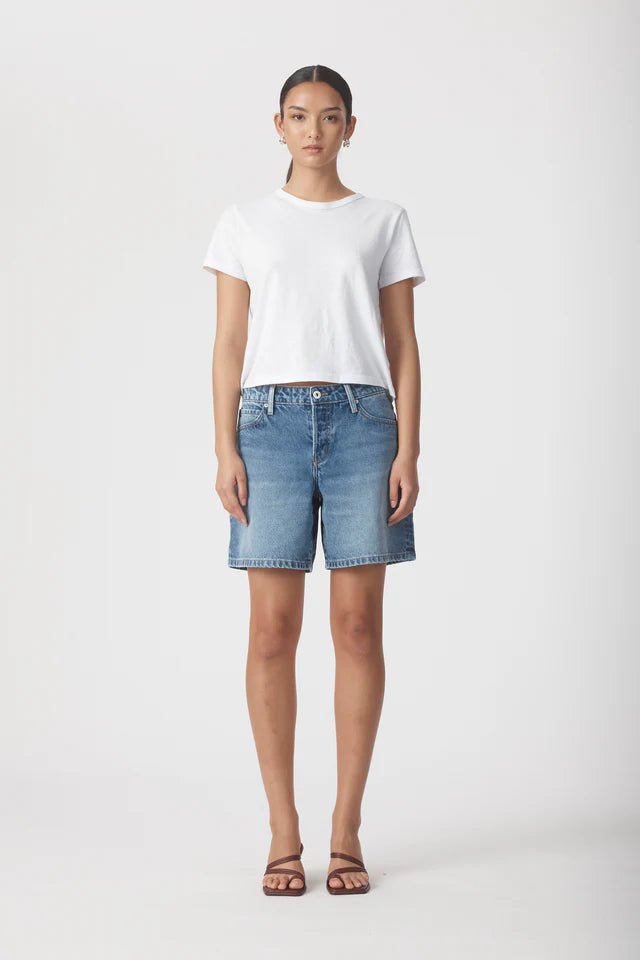 Martha Mid Rise Relaxed Short - Aerobat Outland Denim