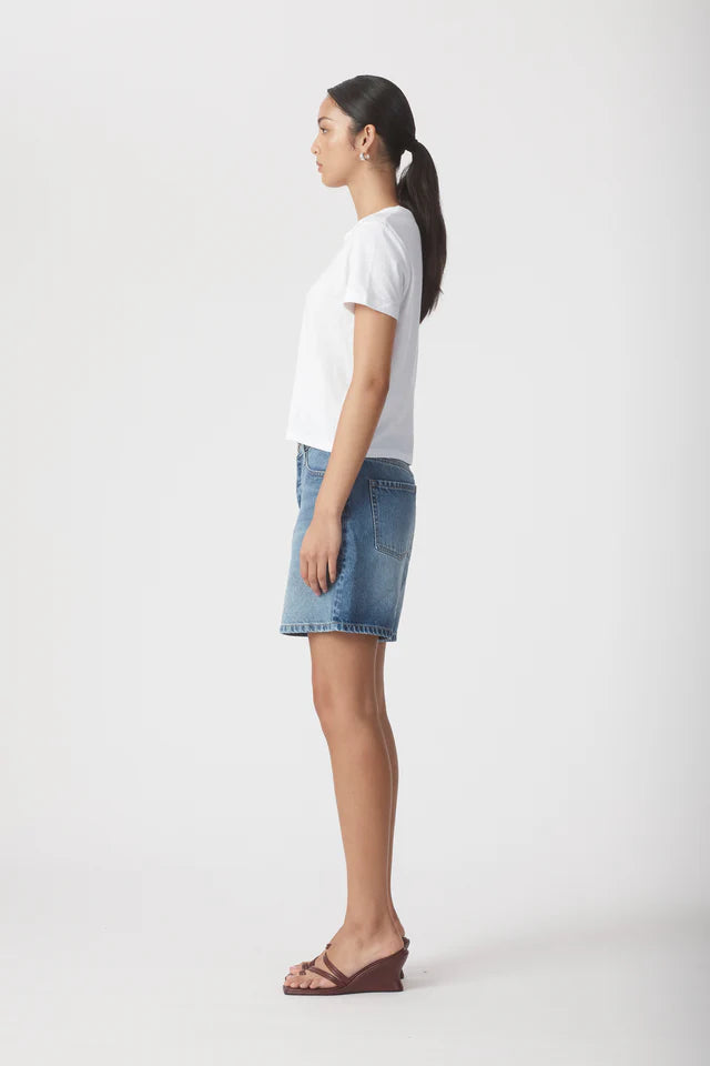 Martha Mid Rise Relaxed Short - Aerobat Outland Denim