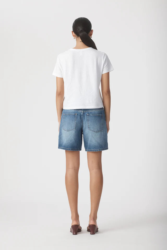 Martha Mid Rise Relaxed Short - Aerobat Outland Denim