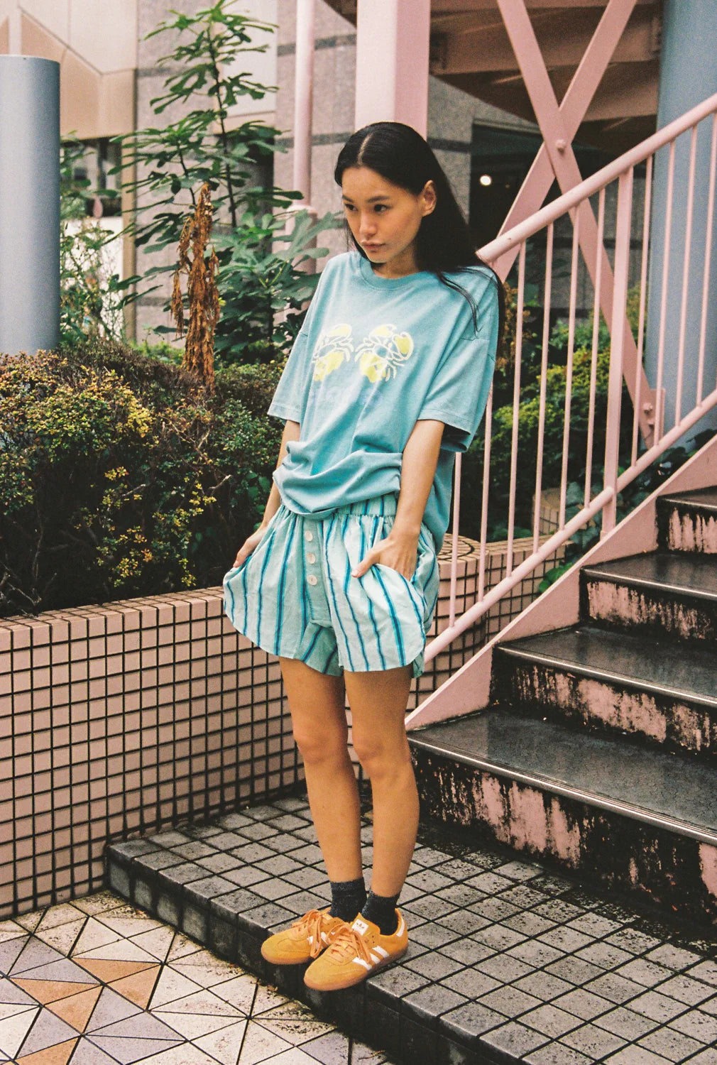 Crystal Blue Stripe Boxer Short Ciao Ciao