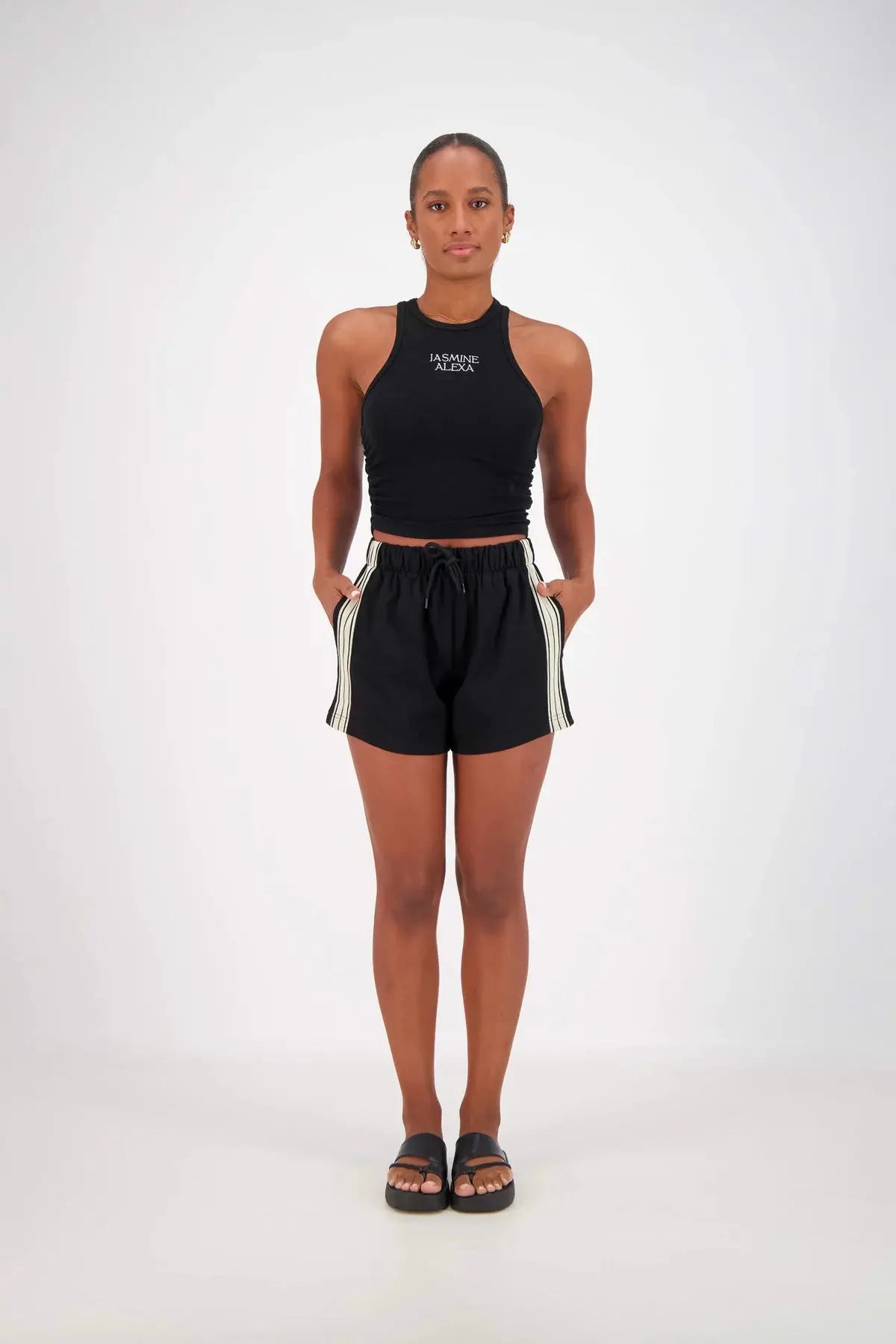 Panarea Shorts - Black Jasmine Alexa
