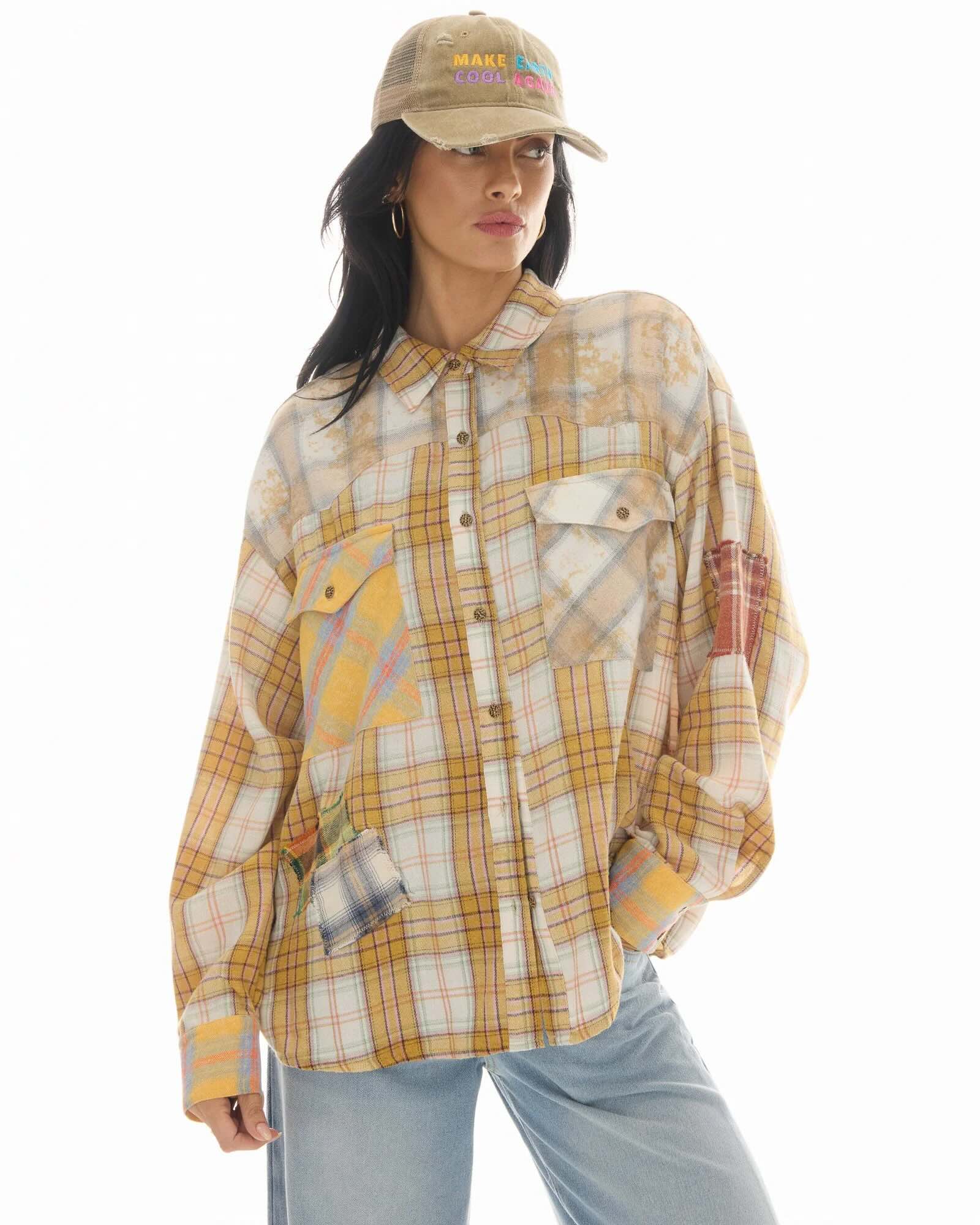 Patched Up Yellow Western Shirt - Yellow The Tales