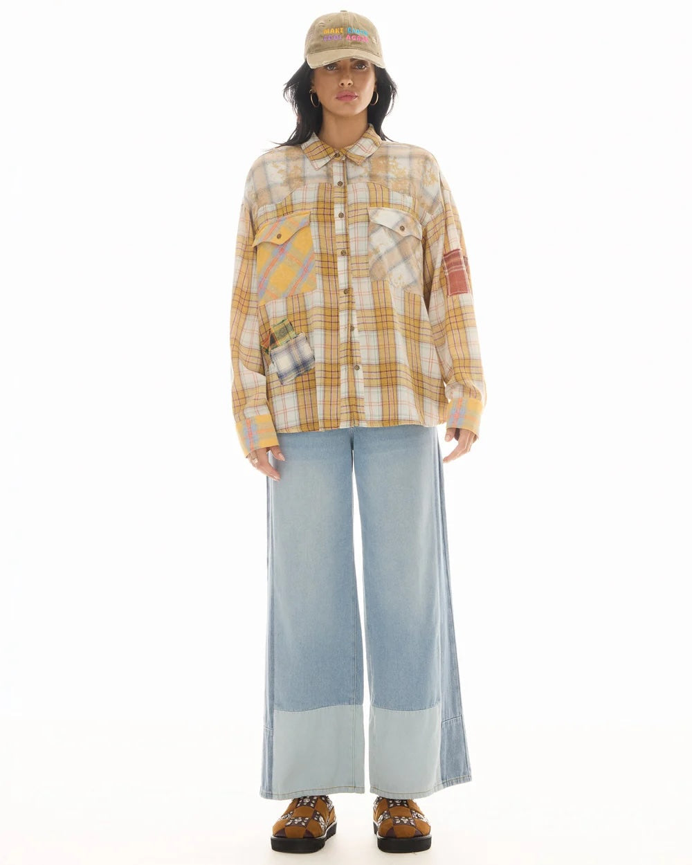 Patched Up Yellow Western Shirt - Yellow The Tales