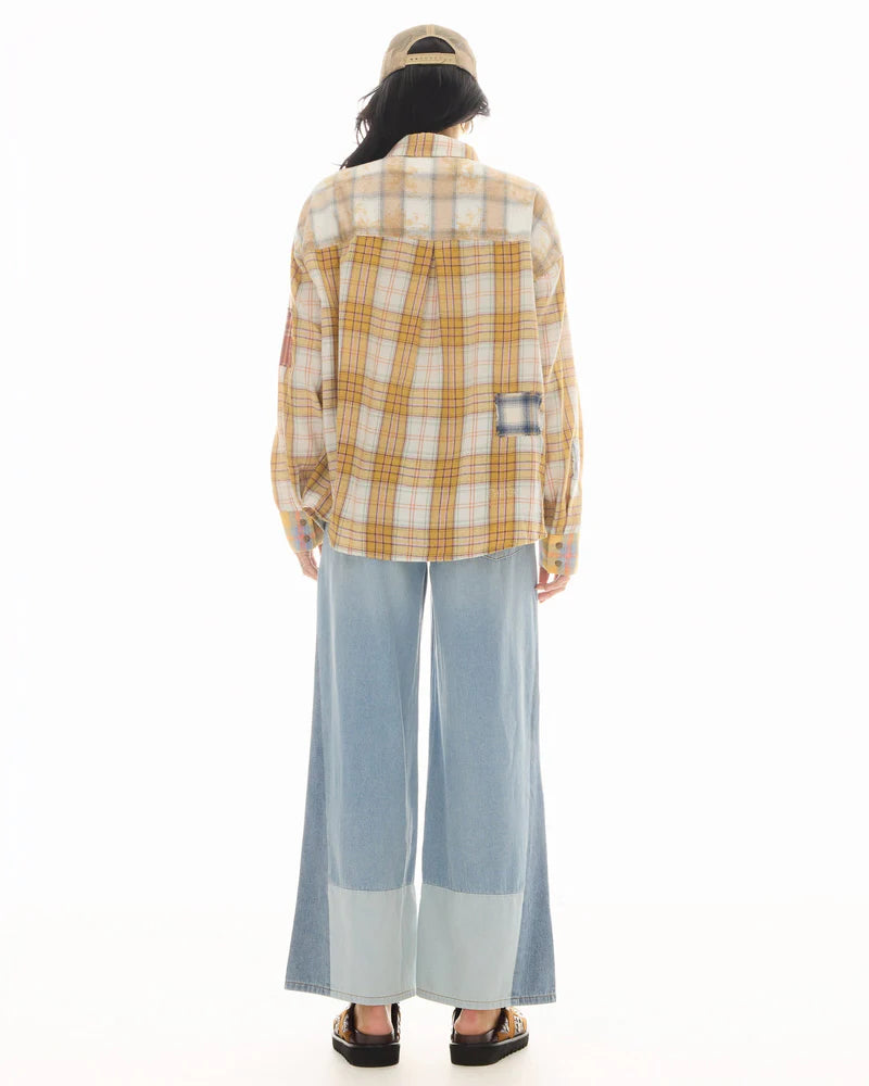 Patched Up Yellow Western Shirt - Yellow The Tales