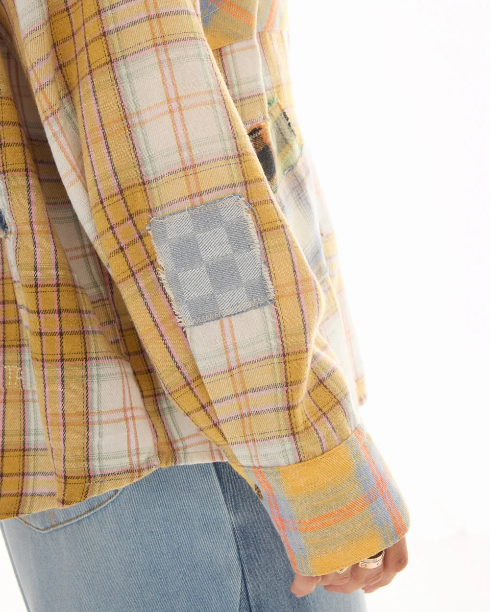 Patched Up Yellow Western Shirt - Yellow The Tales