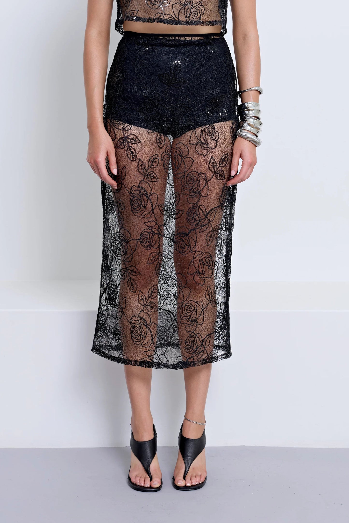 Riki Lace Skirt - Black Pfeiffer