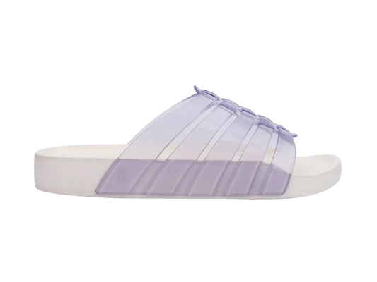 Melissa Possession Slide - Clear/White right side outer view
