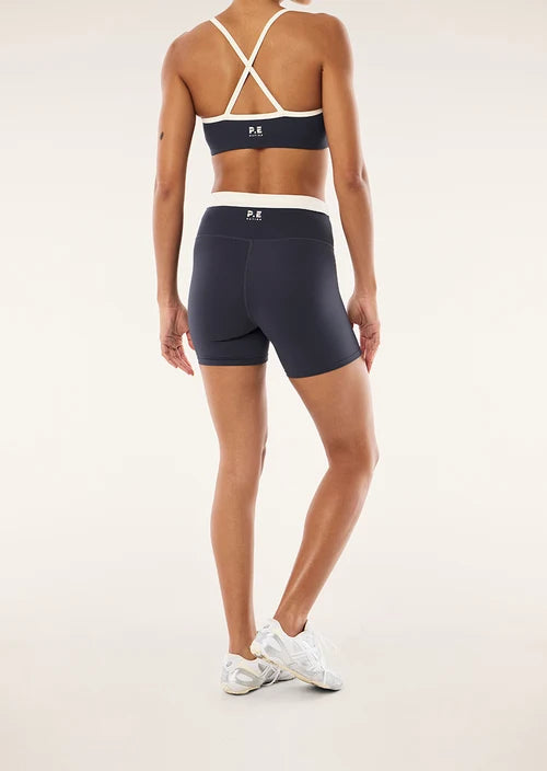 Reflect 5" Bike Short - Marine Blue and Whisper White P.E Nation