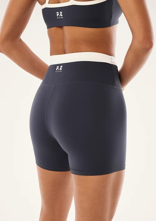 Reflect 5" Bike Short - Marine Blue and Whisper White P.E Nation