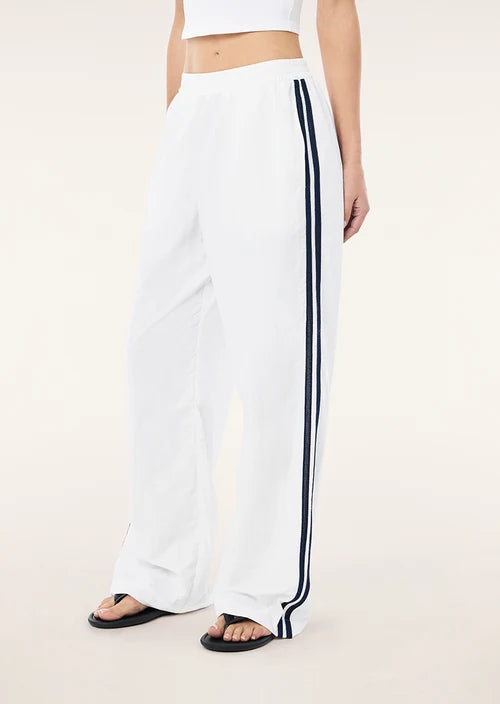 Relay Spray Track Pant - White and Dark Navy P.E Nation