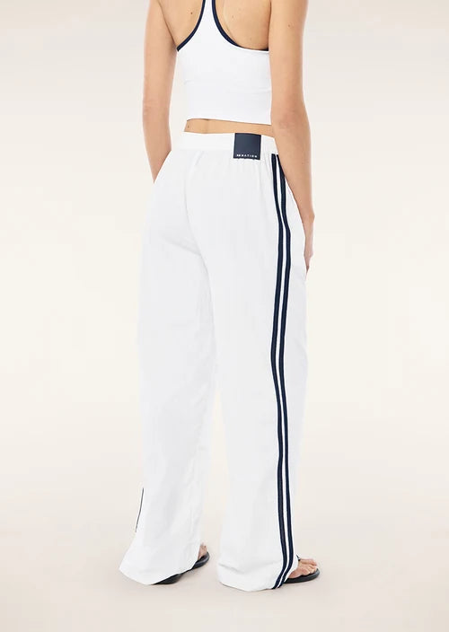 Relay Spray Track Pant - White and Dark Navy P.E Nation