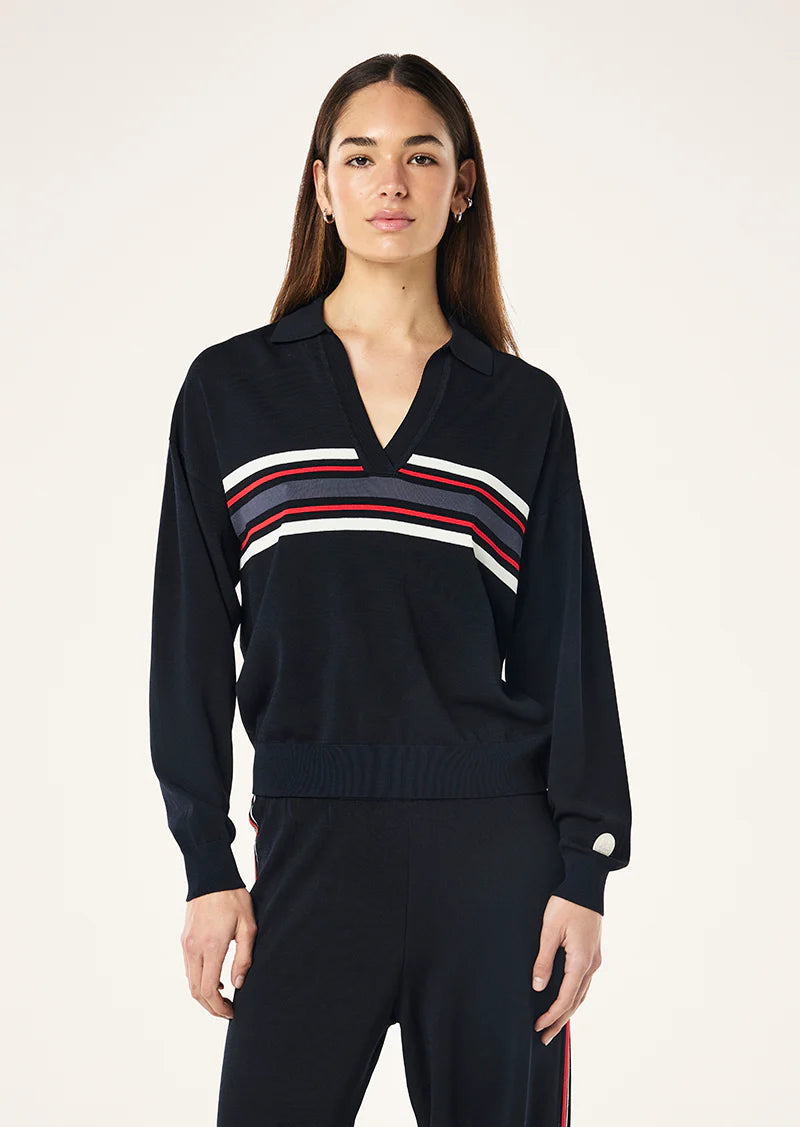 Retreat Collar Knit - Dark Sapphire P.E Nation