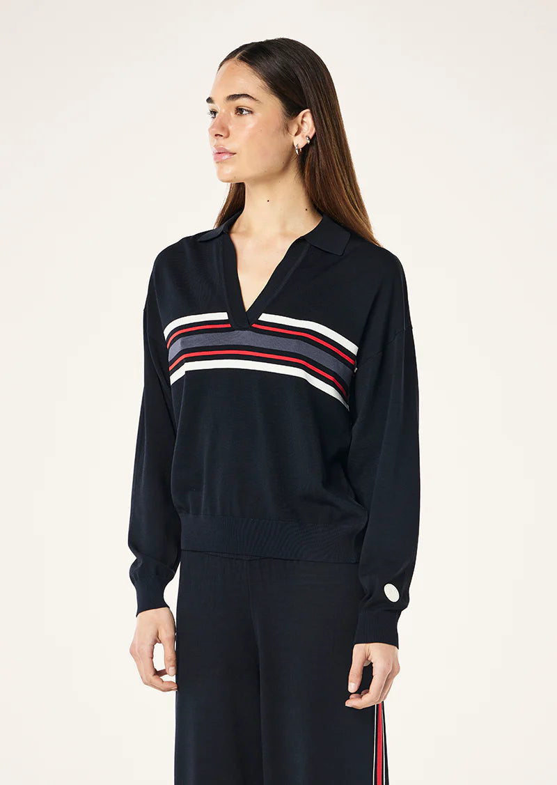 Retreat Collar Knit - Dark Sapphire P.E Nation