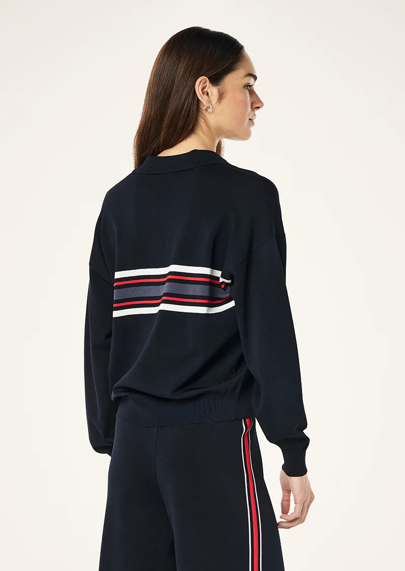 Retreat Collar Knit - Dark Sapphire P.E Nation