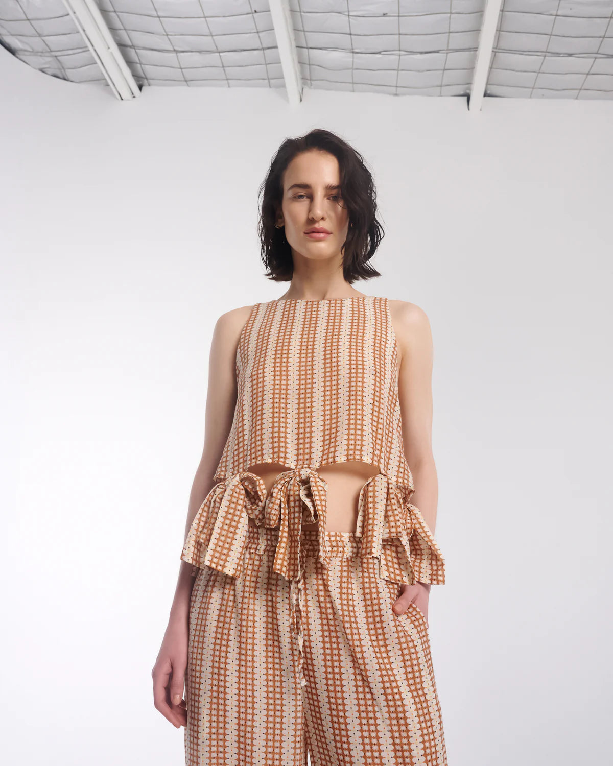 Retro Daisy Cotton Bow Top The Tales