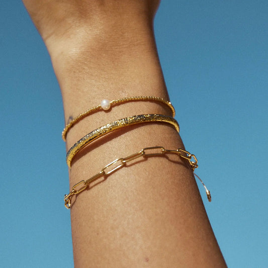 River Gold and Pearl Bracelet Arms of Eve