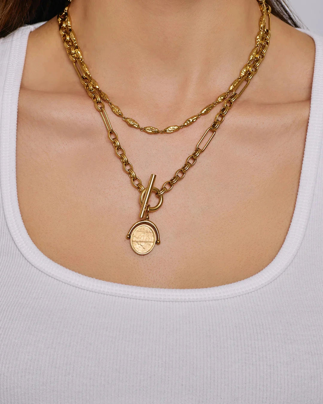 Delilah Spinner Necklace - Rose Quartz Arms of Eve