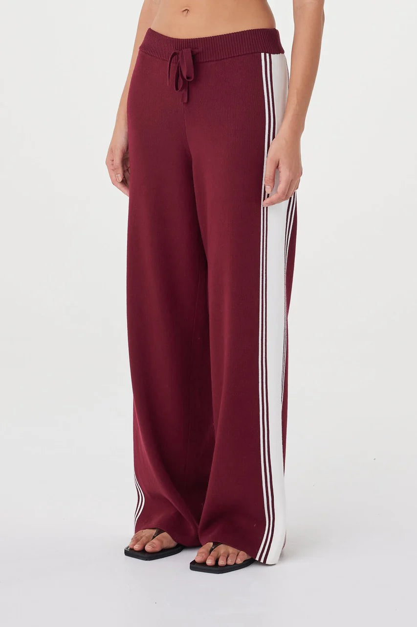 Emery Pant - Merlot and Cream Arcaa