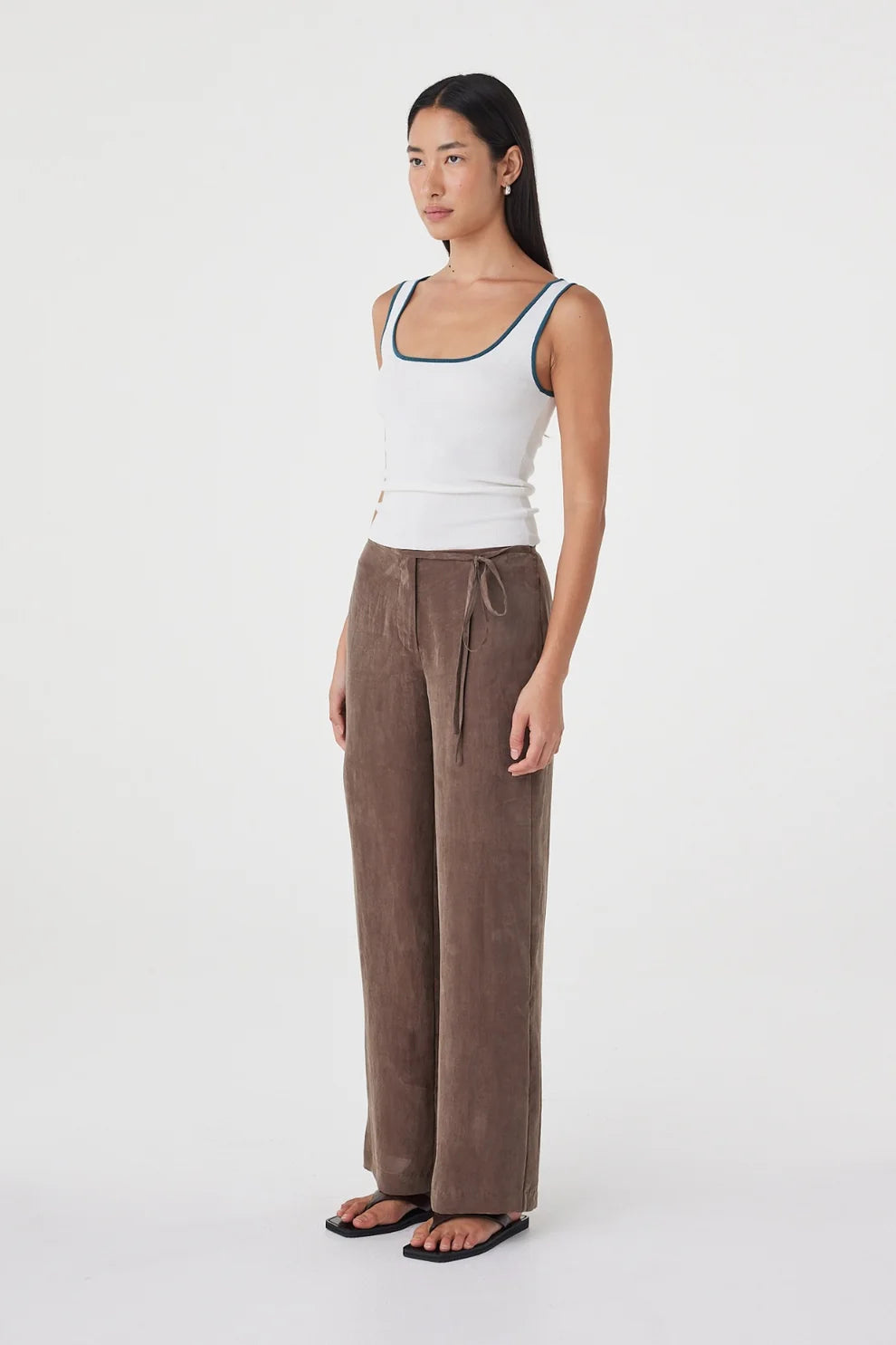 Maisie Tie Pant - Espresso Arcaa