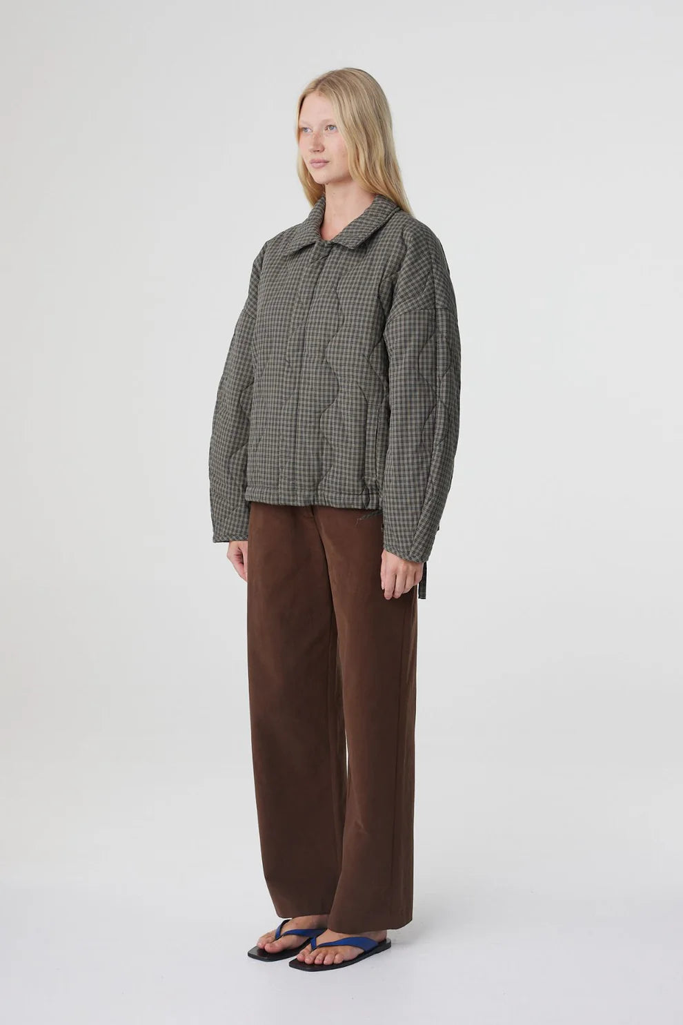 Matteo Jacket - Olive and Teal Check Arcaa