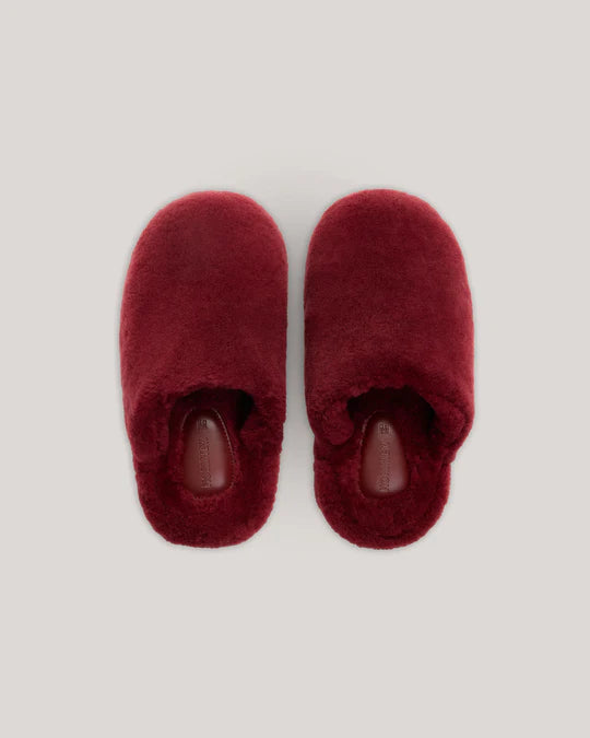 Sheepskin Slippers - Wine Hommey