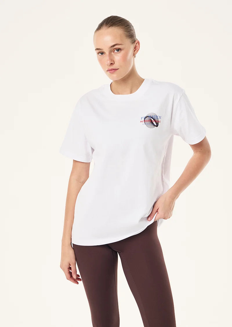 Snap Relaxed Fit Tee - White P.E Nation