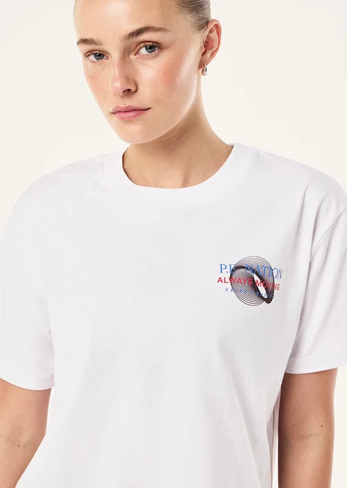 Snap Relaxed Fit Tee - White P.E Nation