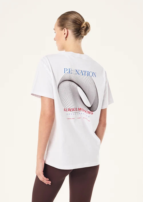 Snap Relaxed Fit Tee - White P.E Nation