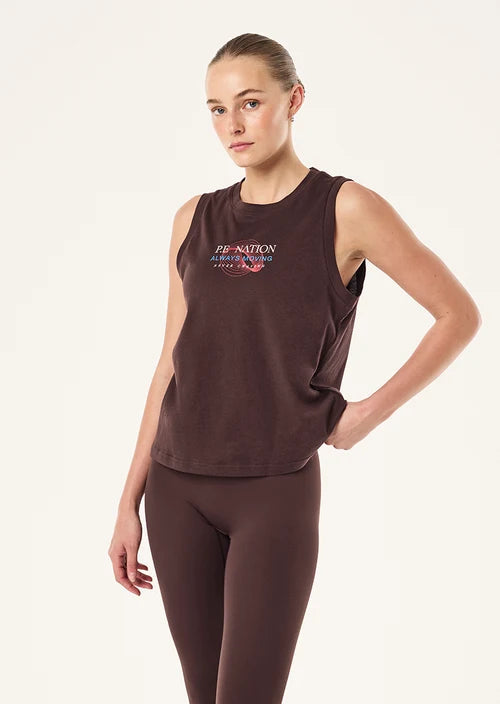 Snap Tank - Dark Plum P.E Nation