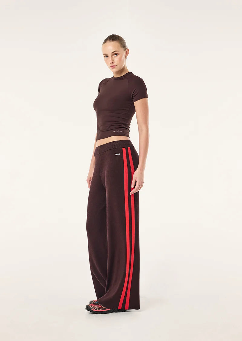 Solar Knit Pant - Dark Plum P.E Nation