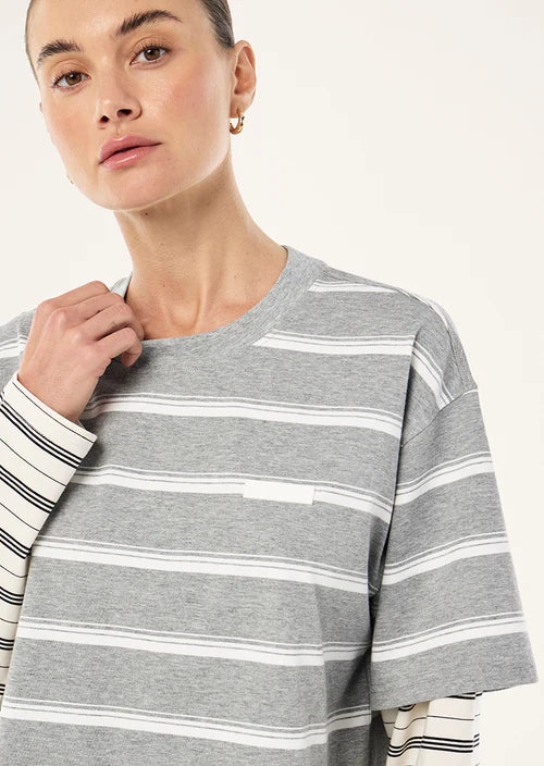 Spark Long Sleeve Tee - Mid Grey Marle P.E Nation