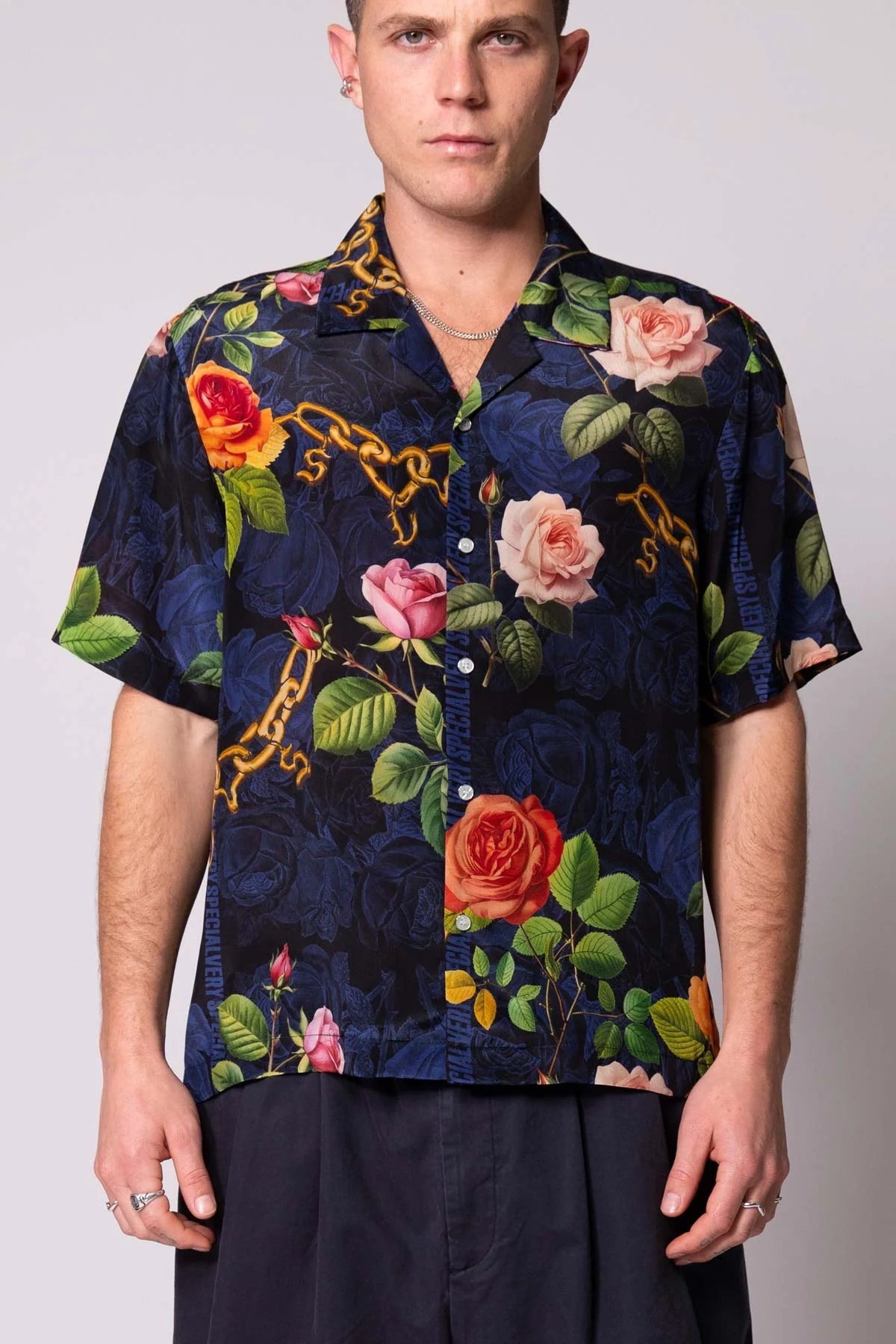 Chains and Roses Resort Shirt - Silk Something Very Special