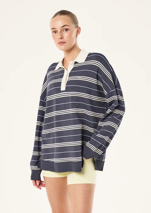 Strata Rugby Knit - Marine Blue Stripe P.E Nation