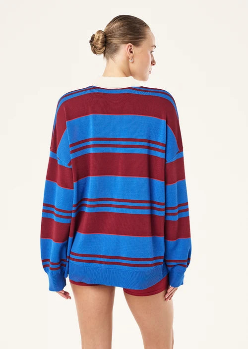 Strata Rugby Knit - Palace Blue Stripe P.E Nation