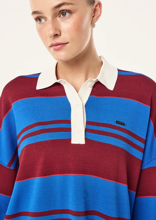 Strata Rugby Knit - Palace Blue Stripe P.E Nation