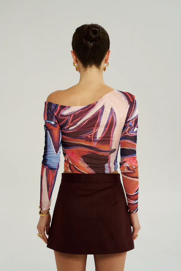 LS Off Shoulder Top - Bordeaux Summi Summi