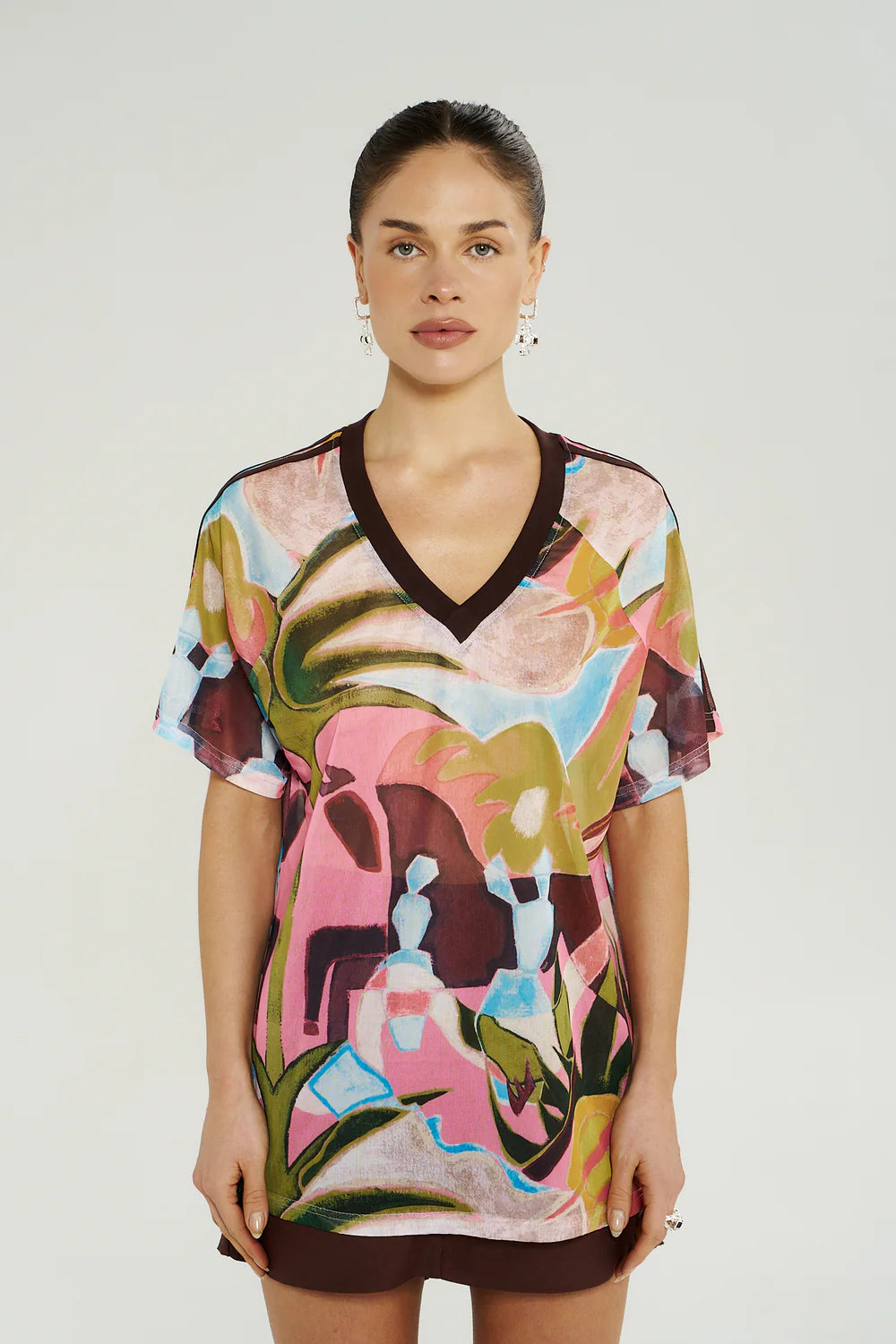 V Neck Mesh Tee - Wonderland Summi Summi