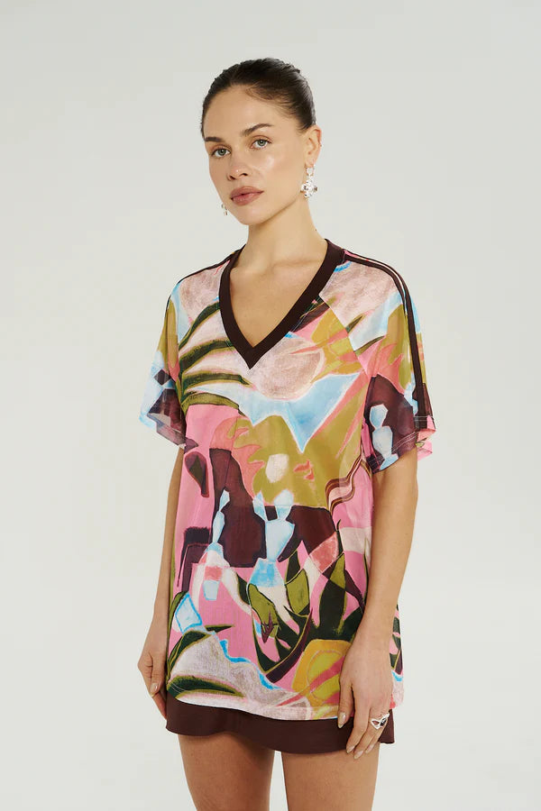 V Neck Mesh Tee - Wonderland Summi Summi