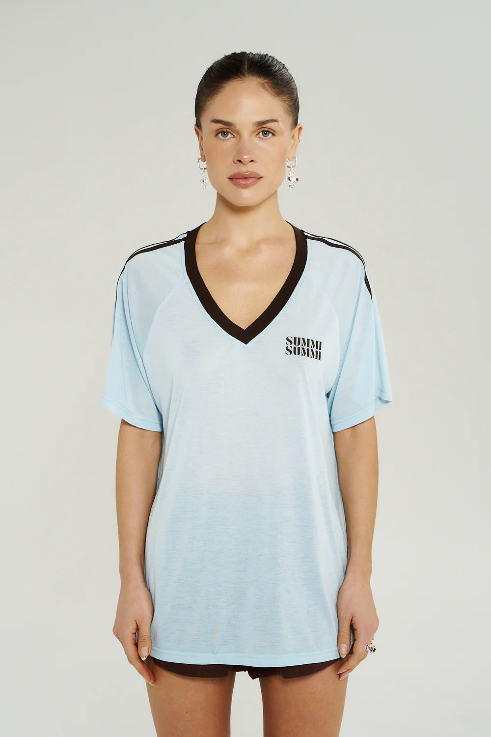 V Neck Jersey Tee - Icel Summi Summi